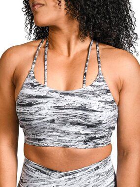 Abstract Stripe Sports Bra
